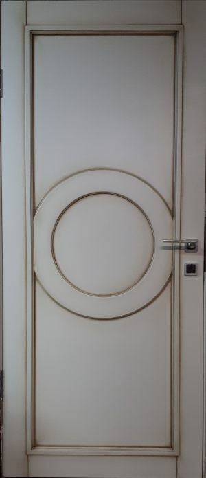 Межкомнатная дверь в профиле массив (эмаль с патиной) Междуреченск