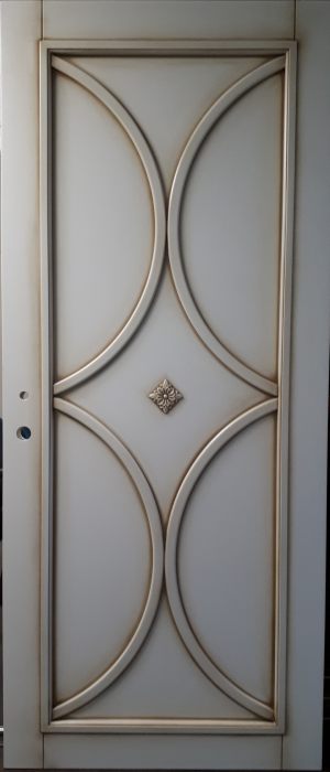 Межкомнатная дверь в профиле массив (эмаль с патиной) Междуреченск